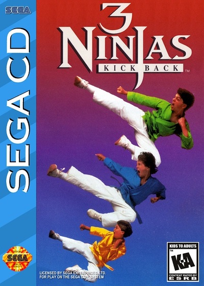 Pochette 3 Ninjas Kick Back version Mega-CD