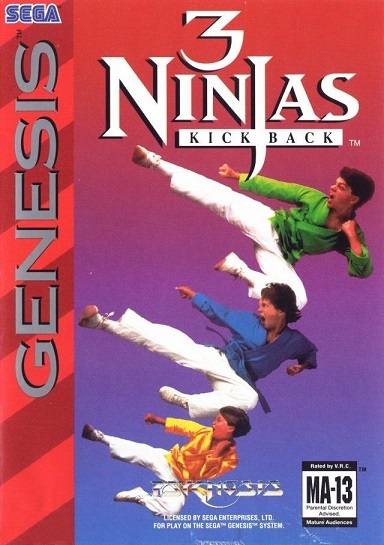 Pochette 3 Ninjas Kick Back version Megadrive