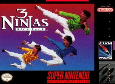 Pochette 3 Ninjas Kick Back version Super Nintendo