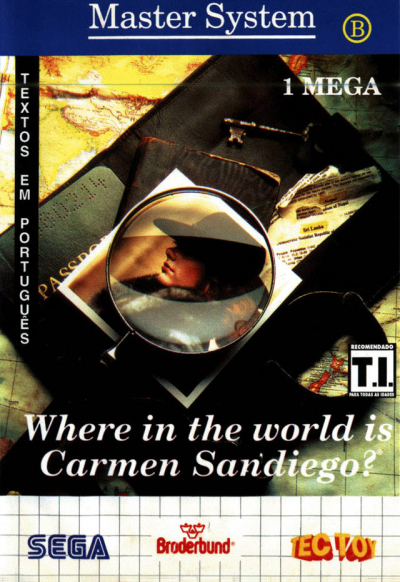 Pochette A la Poursuite de Carmen Sandiego dans le Monde version Master System