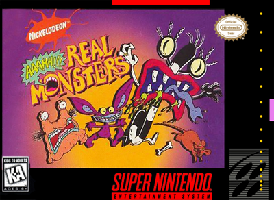 Pochette Aaahh!!! Real Monsters version Super Nintendo