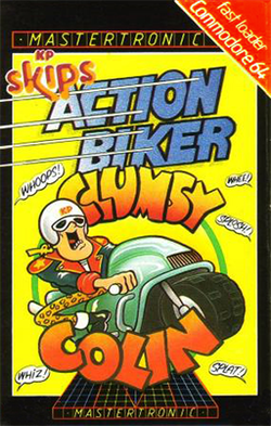 Pochette Action Biker version Commodore 64