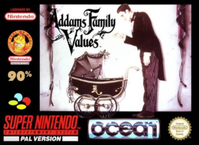 Pochette Addams Family Values version Super Nintendo