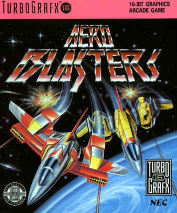 Pochette Aero Blasters version PC-Engine