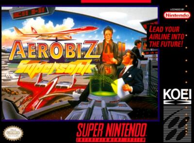 Pochette Aerobiz Supersonic version Super Nintendo