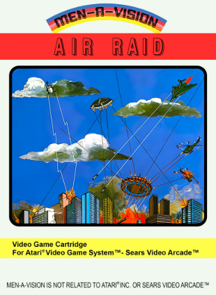 Pochette Air Raid version Atari 2600