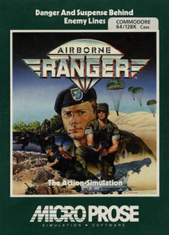 Pochette Airborne Ranger version Commodore 64