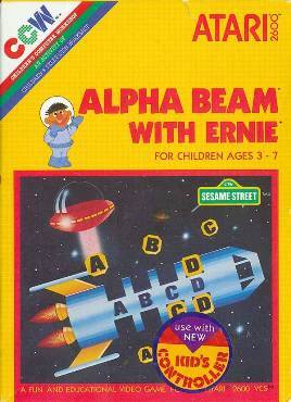 Pochette Alpha Beam With Ernie version Atari 2600