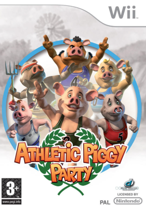 Pochette Athletic Piggy Party version Wii