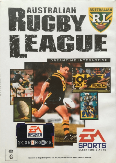 Pochette Australian Rugby League version Megadrive