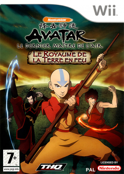 Pochette Avatar : Le Dernier Maître de l'Air - Le Royaume de la Terre en feu version Wii