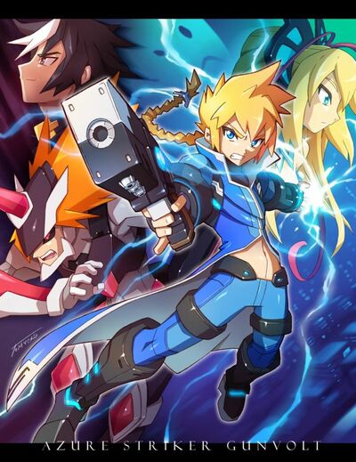 Pochette Azure Striker Gunvolt version 3DS