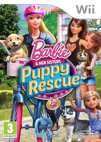 Pochette Barbie et ses sœurs : La grande aventure des chiots version Wii