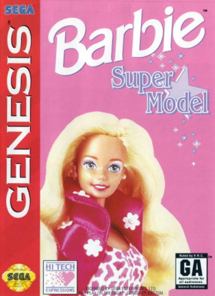 Pochette Barbie : Super Model version Megadrive