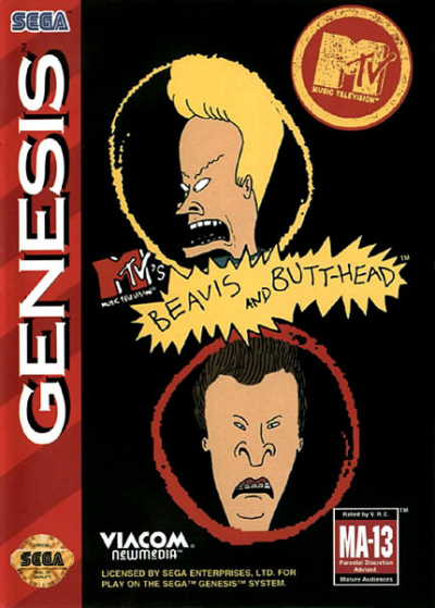 Pochette Beavis and Butt-head version Megadrive