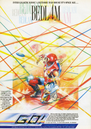 Pochette Bedlam version Commodore 64