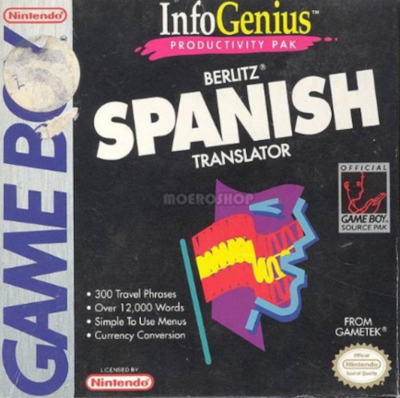 Pochette Berlitz Spanish Translator version GameBoy