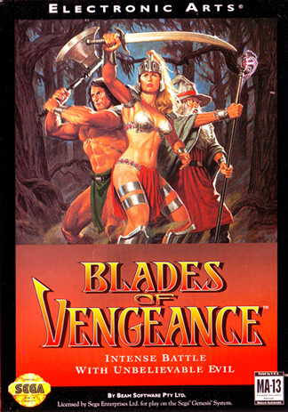 Pochette Blades of Vengeance version Megadrive