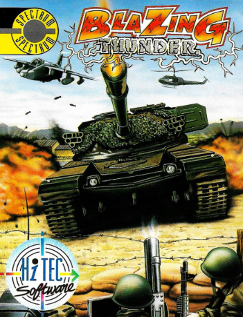 Pochette Blazing Thunder version ZX Spectrum