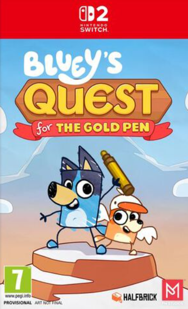 Pochette Bluey's Quests For The Gold Pen version Switch 2