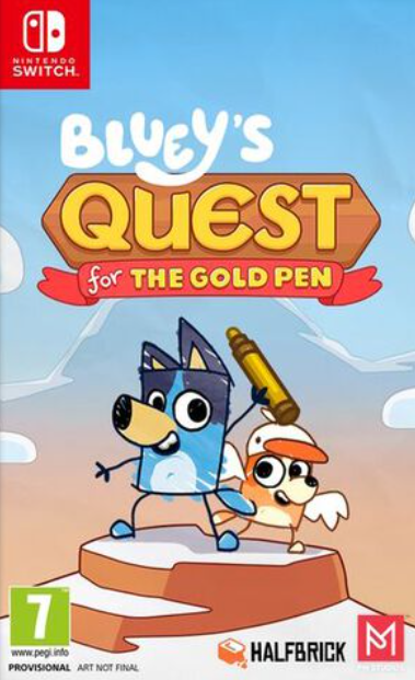 Pochette Bluey's Quests For The Gold Pen version Switch