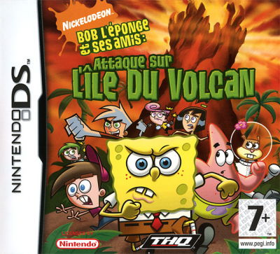 Pochette Bob l'Eponge et Ses Amis : Attaque sur l'Ile du Volcan version DS