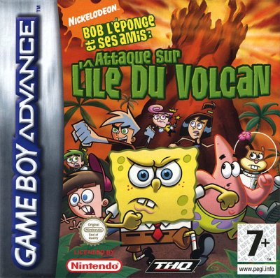 Pochette Bob l'Eponge et Ses Amis : Attaque sur l'Ile du Volcan version GameBoy Advance