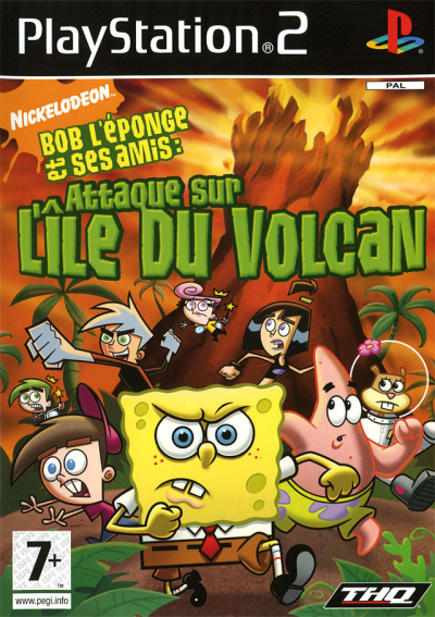 Pochette Bob l'Eponge et Ses Amis : Attaque sur l'Ile du Volcan version PlayStation 2