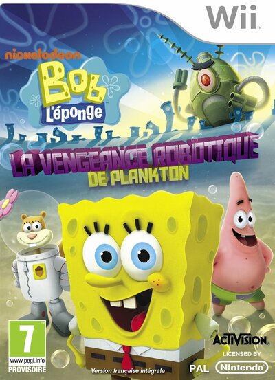 Pochette Bob l'éponge : La Vengeance Robotique de Plankton version Wii