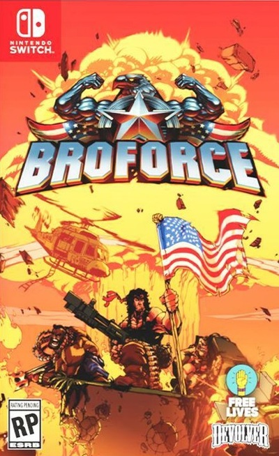 Pochette Broforce version Switch