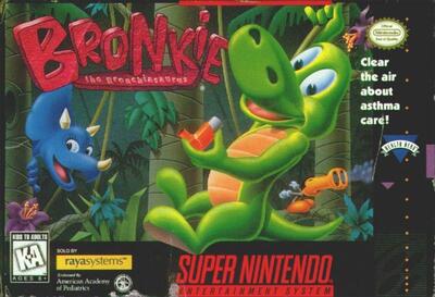 Pochette Bronkie the Bronchiasaurus version Super Nintendo