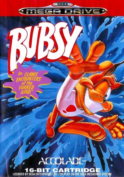 Pochette Bubsy in : Claws Encounters of the Furred Kind version Megadrive