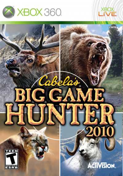 Pochette Cabela's Big Game Hunter 2010 version Xbox 360