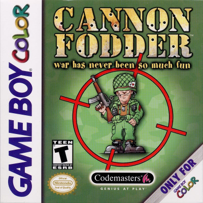 Pochette Cannon Fodder version GameBoy/Color