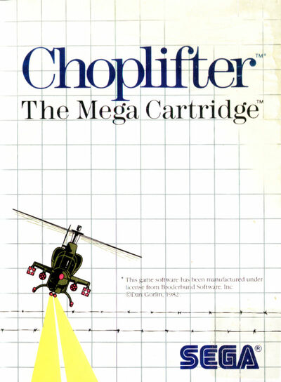Pochette Choplifter version Master System