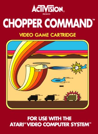 Pochette Chopper Command version Atari 2600