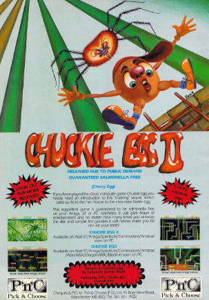 Pochette Chuckie Egg II version ZX Spectrum