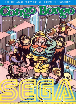 Pochette Congo Bongo version Atari 2600