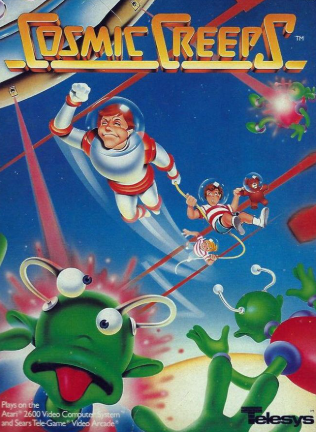 Pochette Cosmic Creeps version Atari 2600