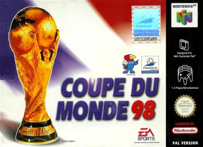 Pochette Coupe du Monde 98 version Nintendo 64