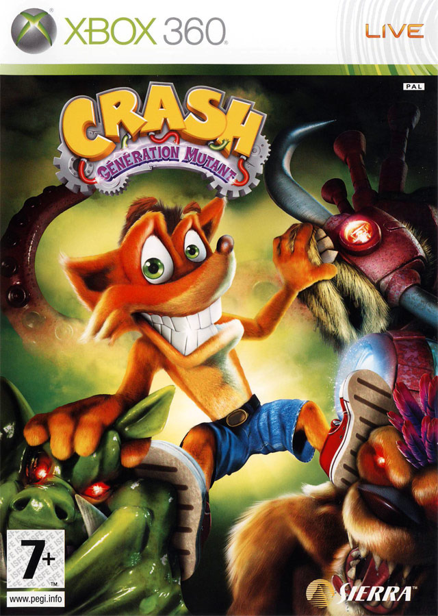 Pochette Crash : Génération Mutant version Xbox 360