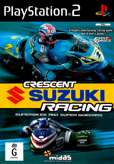 Pochette Crescent Suzuki Racing : Superbikes and Super Sidecars version PlayStation 2
