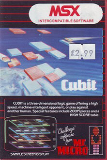 Pochette Cubit version MSX