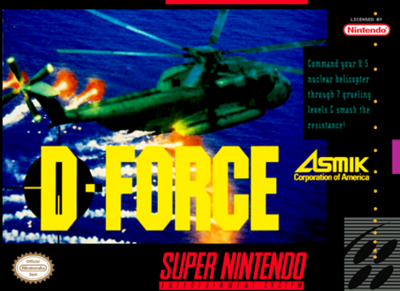 Pochette D-Force version Super Nintendo