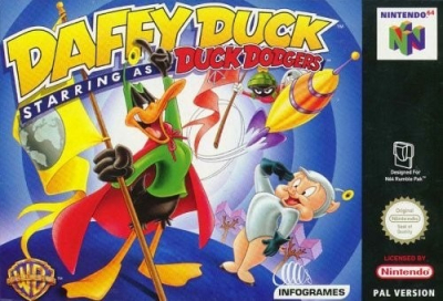 Pochette Daffy Duck dans le rôle de Duck Dodgers version Nintendo 64