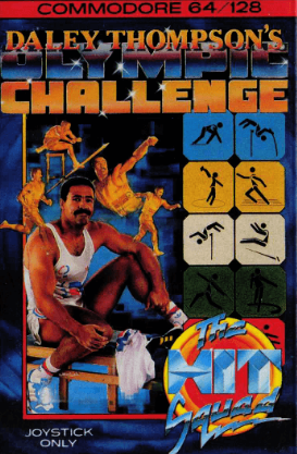 Pochette Daley Thompson's Olympic Challenge version Commodore 64