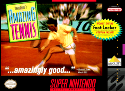 Pochette David Crane's Amazing Tennis version Super Nintendo
