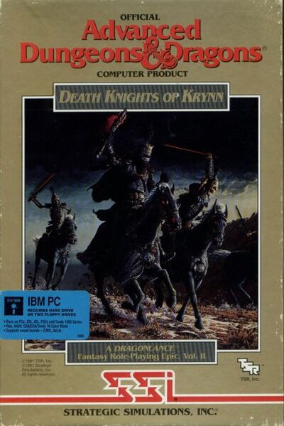 Pochette Death Knights of Krynn version PC MS-DOS