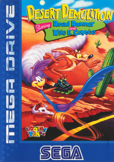 Pochette Desert Demolition Starring Road Runner and Wile E. Coyote version Megadrive