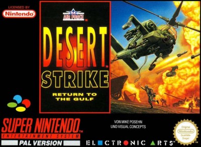 Pochette Desert Strike : Return to the Gulf version Super Nintendo